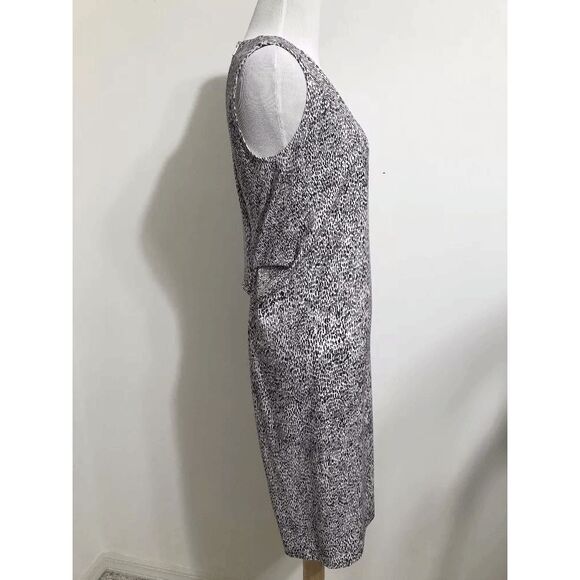 Max Mara MaxMara Asymmetrical Zip Animal Print Ruched Dress Spotted 40 Med - Picture 4 of 8